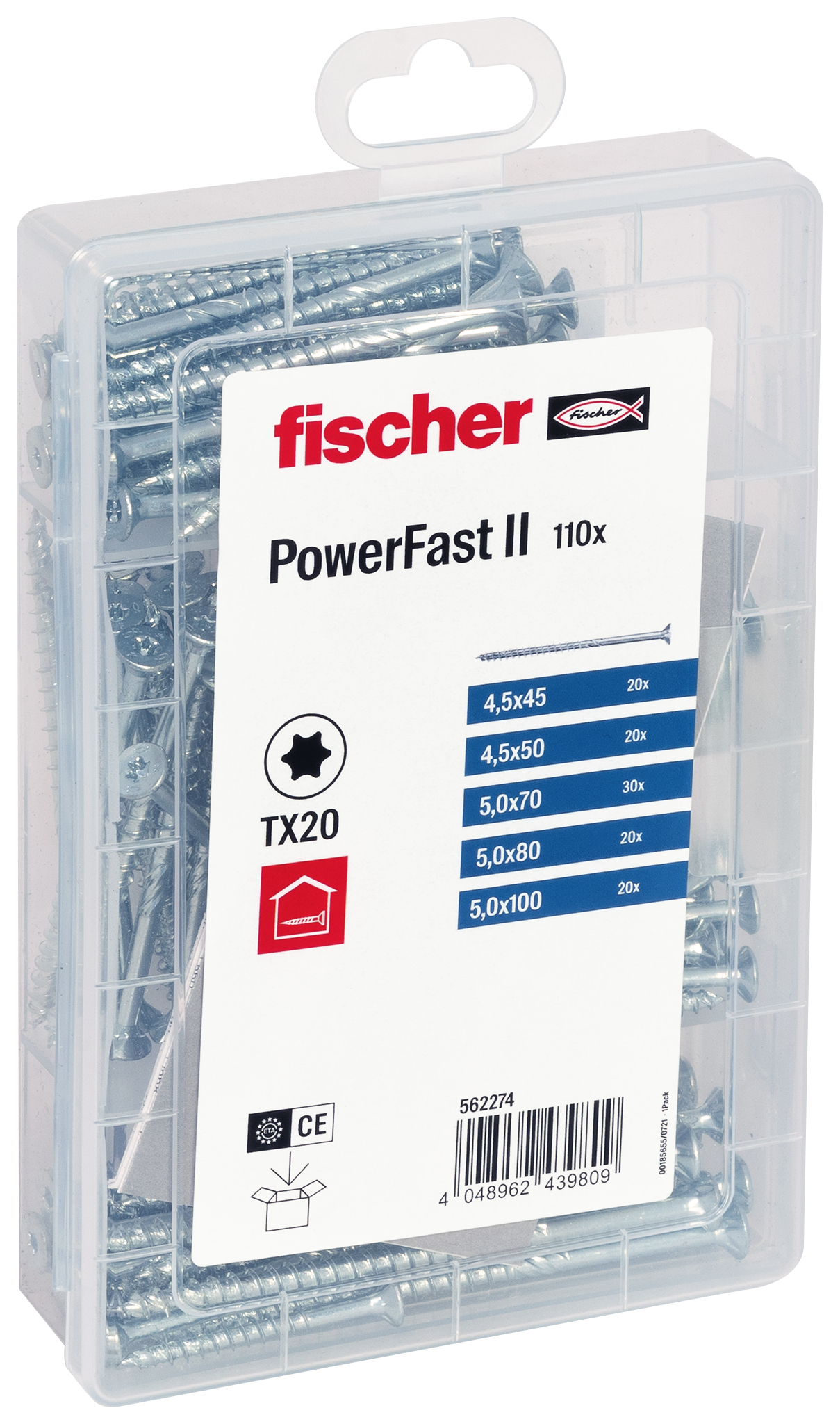 fischer Deutschland Vertriebs GmbH fischer Schrauben Meisterbox PowerFast II SK TG TX (110-tlg.) 562274