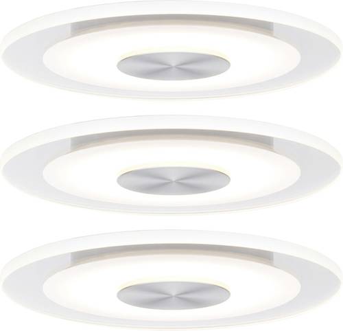 Paulmann 92907 Whirl LED-Einbauleuchte 3er Set LED LED fest eingebaut 4.9W Aluminium (gebürstet), Satin