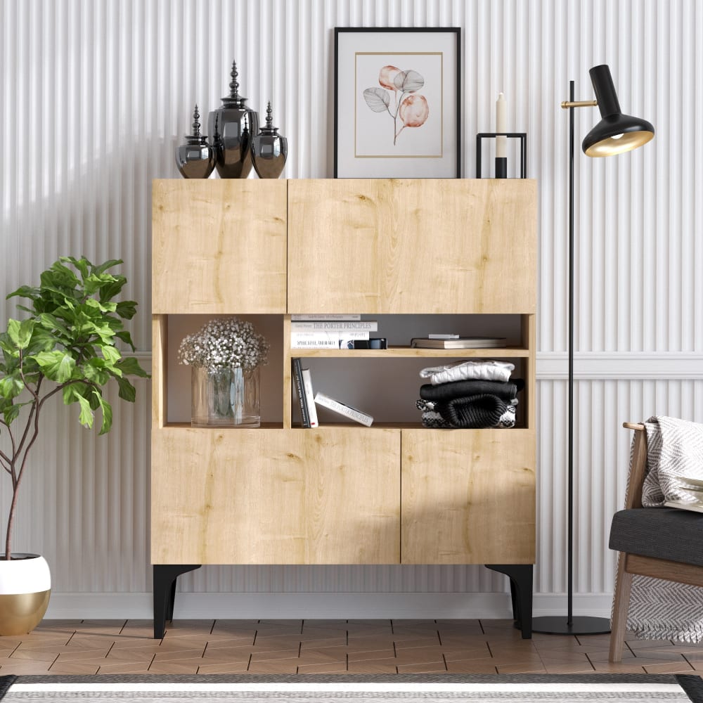 Habitat & Jardin Aparador  beige 100 x 35 x 125 cm