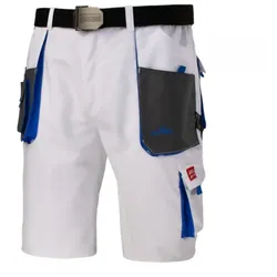 Kurze Arbeitshose weiß mit 8 Taschen