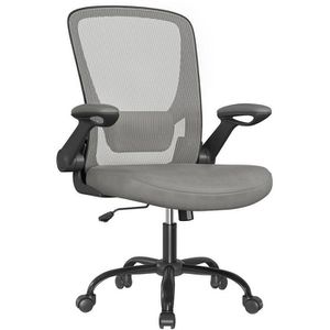 Songmics Bürostuhl OBN037G01, grau, Stoff / Netz, belastbar bis 120 kg