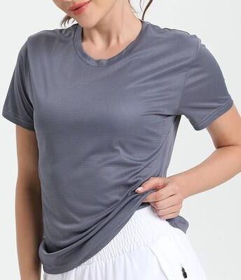 Uplifted Finds Women Solid Color Ultralight Quick Dry Sport T Shirt 2xl gray