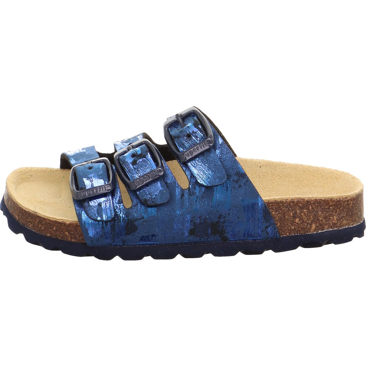 Superfit Fussbettpantoffel blau/mehrfarbig (8110) 24 1-800113-8110-24
