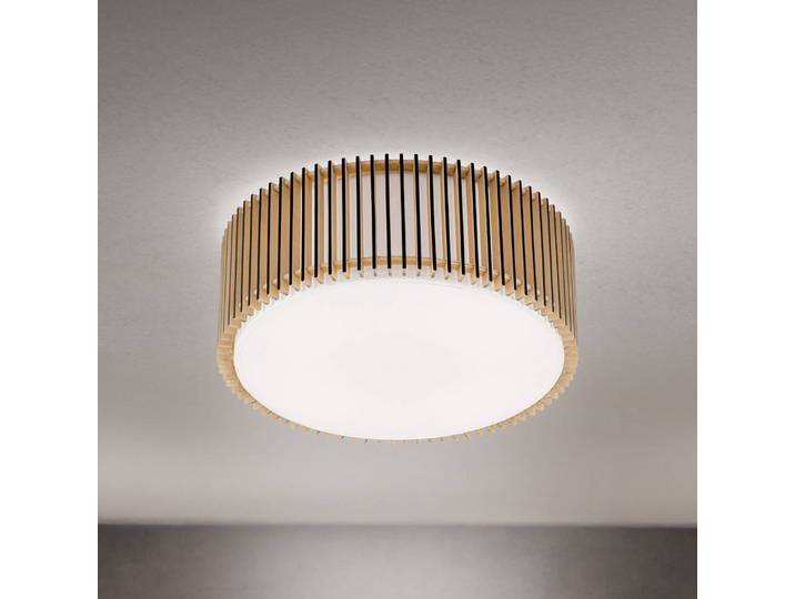 ORION Deckenleuchte Tarta, dimmbar, Holz hell, für Wohn- / Esszimmer, Holz