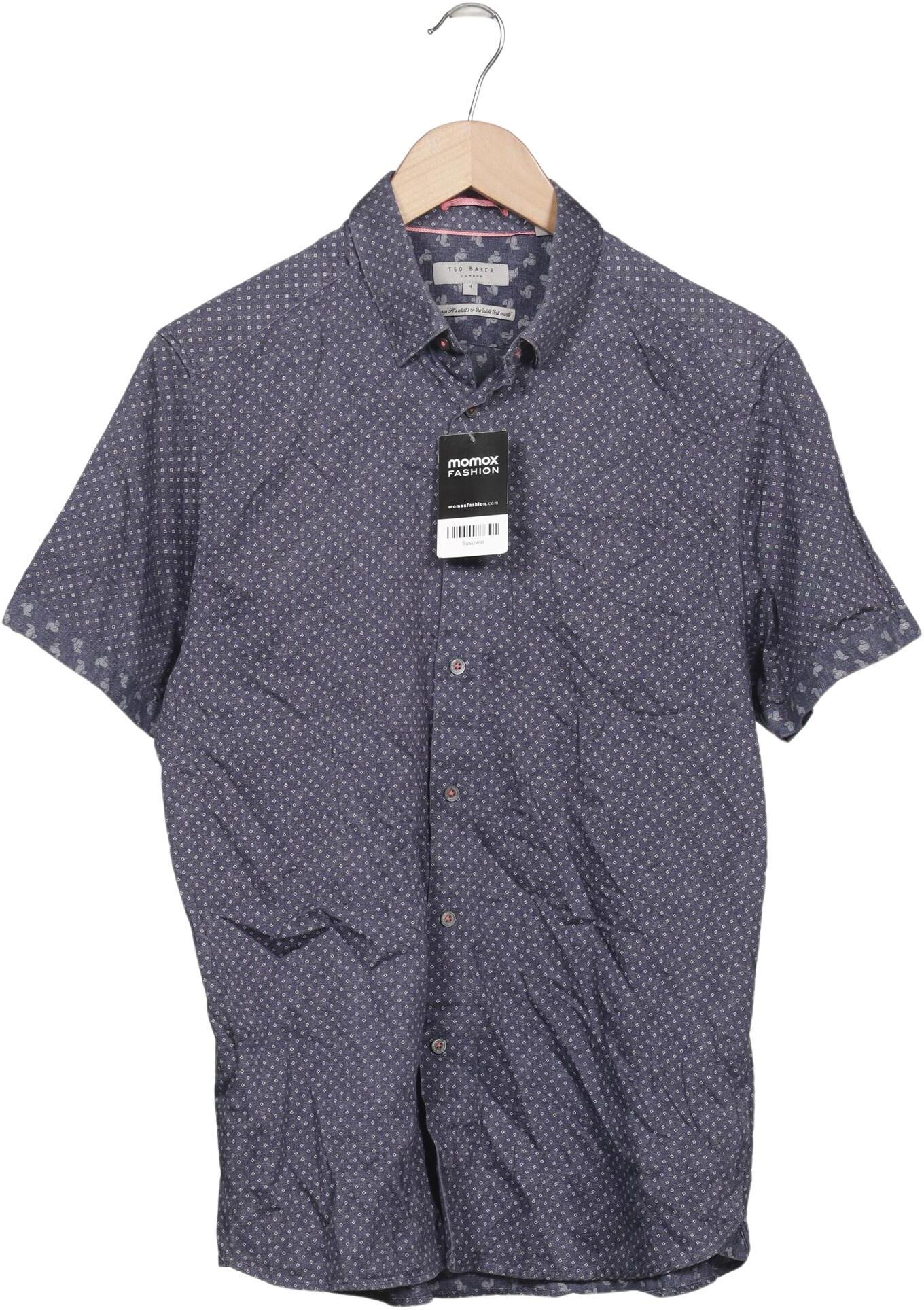 TED Baker Herren Hemd, Marineblau, Gr. L (Ted Baker 4), Baumwolle - Second Hand