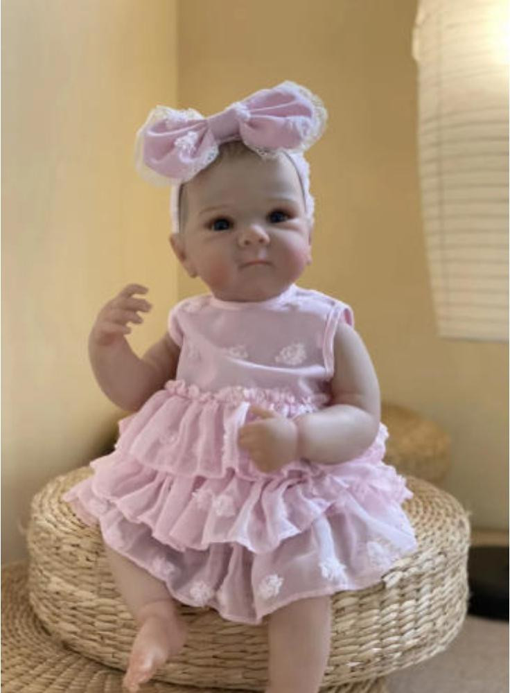 Novavision Reborn-babypop Bettie, 45 cm, levensechte siliconen-vinyl pasgeborenpop met beschilderde huid