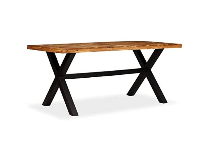 HKLGBVCR Esstisch aus Massivholz, Akazie und Mangobaum, 180 x 90 x 76 cm