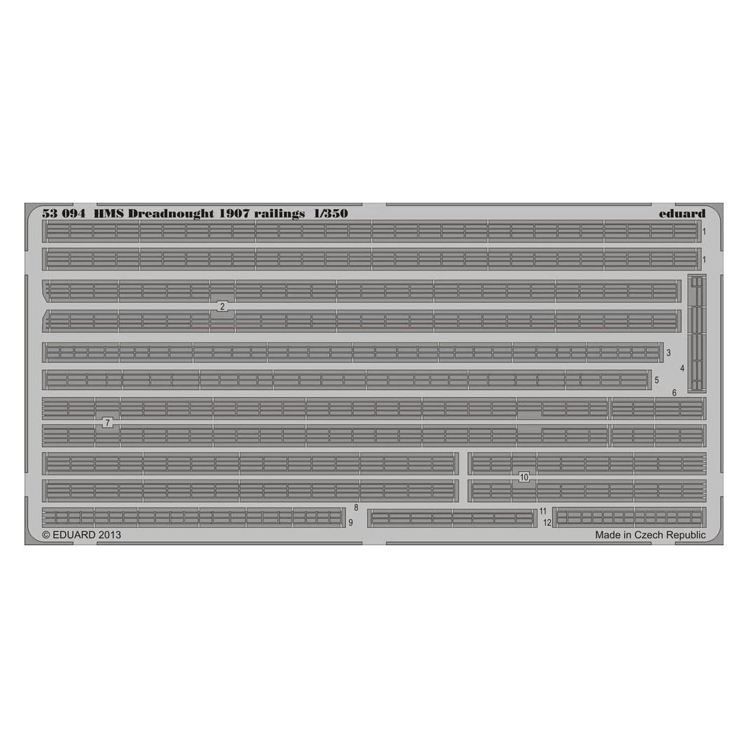 Eduard HMS Dreadnought 1907 railings for Trump. (53094)