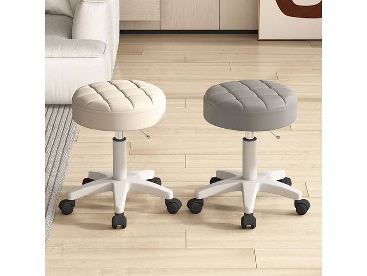 Tabouret de massage, tabouret de salon de beauté, tabouret rond pivotant et réglable en hauteur, tabouret de coiffeur, tabouret de manucure, tabouret de barbier, tabouret rond avec roulettes
