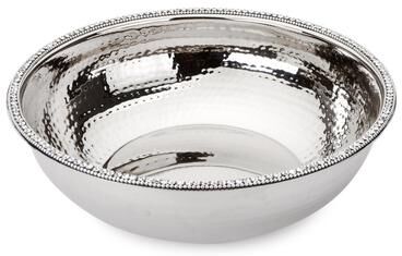 Classic Touch Stainless Steel Bowl w Stones