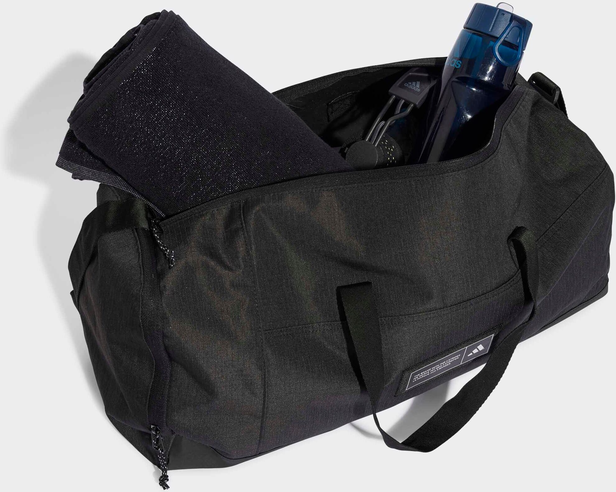 Sporttasche ADIDAS PERFORMANCE "4ATHLTS DUFFELBAG M", Damen, schwarz-weiss (schwarz, weiß), Polyester, Taschen Sporttasche schwarz, weiß Einheitsgröße