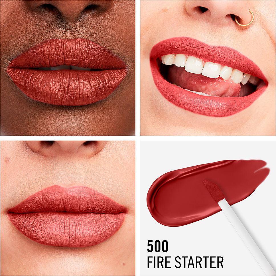 Rimmel London Rouge à lèvres liquide Lasting Mega Matte #500-fire starter
