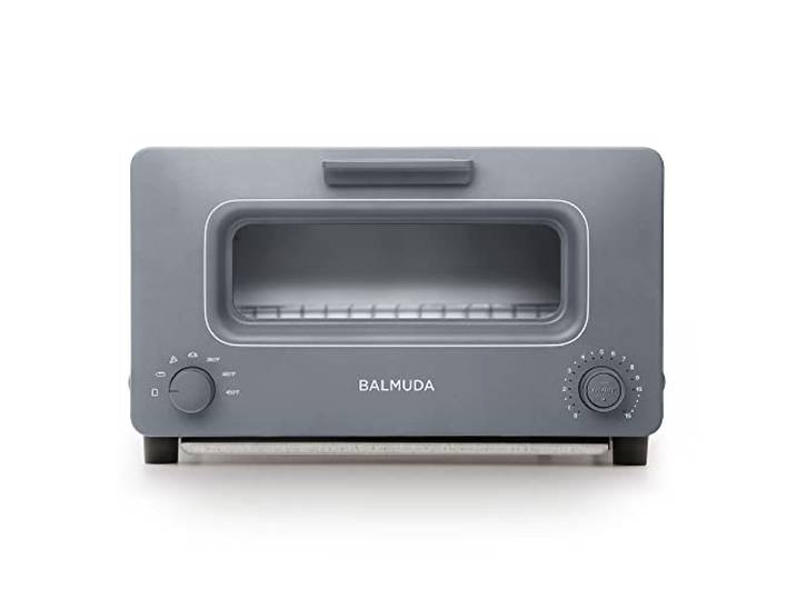 BALMUDA The Toaster Dampfofen-Toaster 5 Kochmodi - Sandwichbrot, Handwerksbrot, Pizza, Gebäck, Ofen Kompaktes Design Backform K01M-GW Grau US-Version