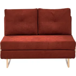 SCHLAFSOFA 2-Sitzer Stoff Rot Jerslev