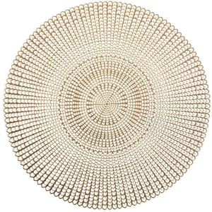 Zeller Platzset Cut out, 26818, abwischbar, aus Kunststoff, gold, Ø 41 cm