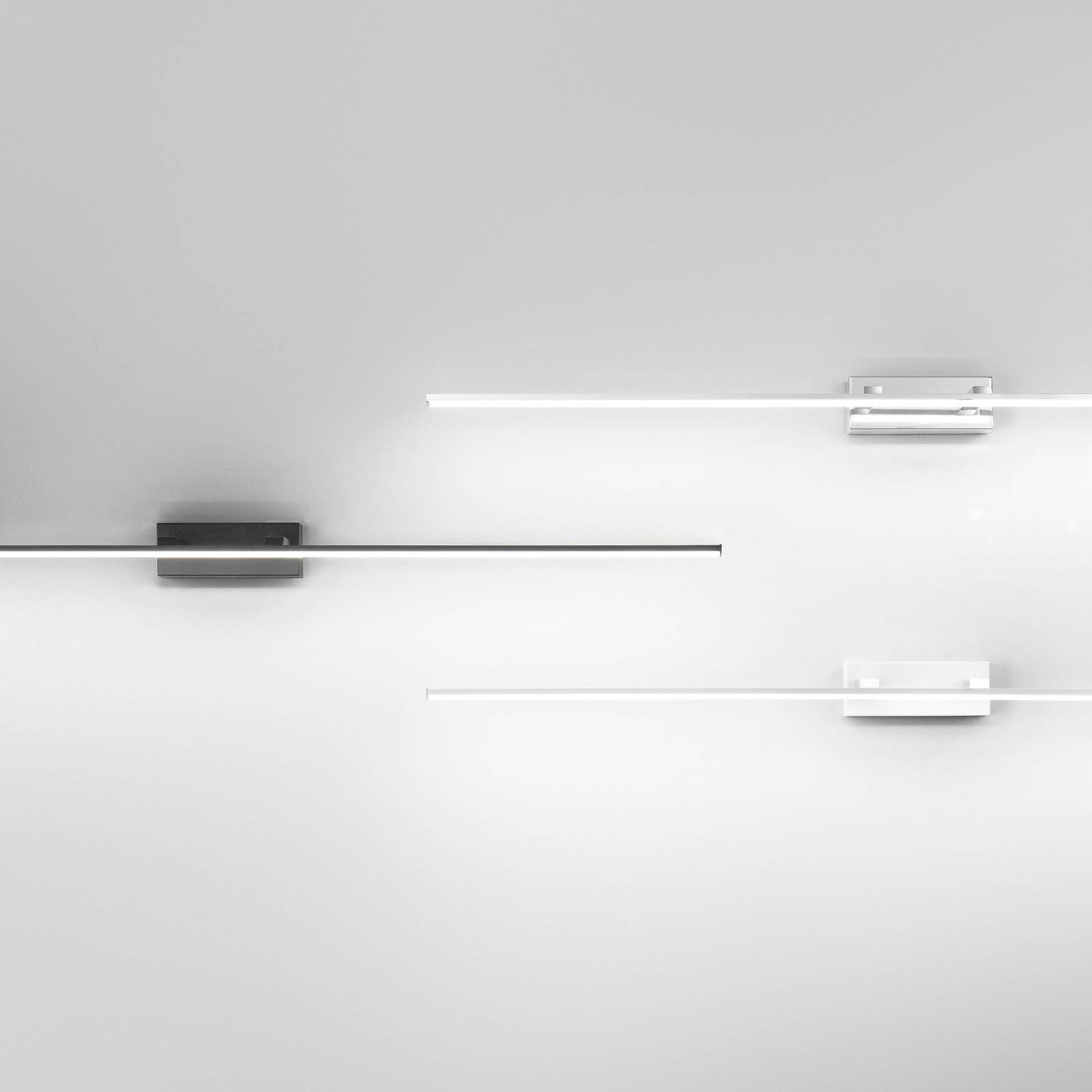 Fabas Luce Nala LED-peilivalaisin, valkoinen, leveys 110 cm, metallia, Valkoinen/opaali, Kylpyhuone, Metalli, Moderni,