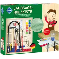 Pebaro - Laubsäge-Set in der Holzbox mit Arbeitsplatte