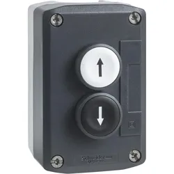 Schneider Electric Tasterstation 2-fach AUF/AB (Pfeile), Schalter + Taster, Grau