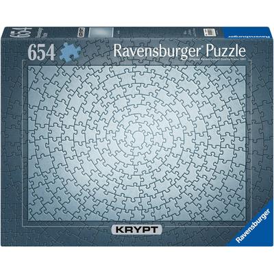 Puzzle RAVENSBURGER "Krypt silber", silber (silberfarben), Puzzles, KinderB:70cm H:50cm, Pappe, Made in Germany, B:70cm H:50cm