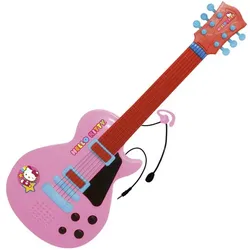 Hello Kitty Kindergitarre Mikrofon Rosa Elektronik (Englisch, Französisch, Portugiesisch, Spanisch)