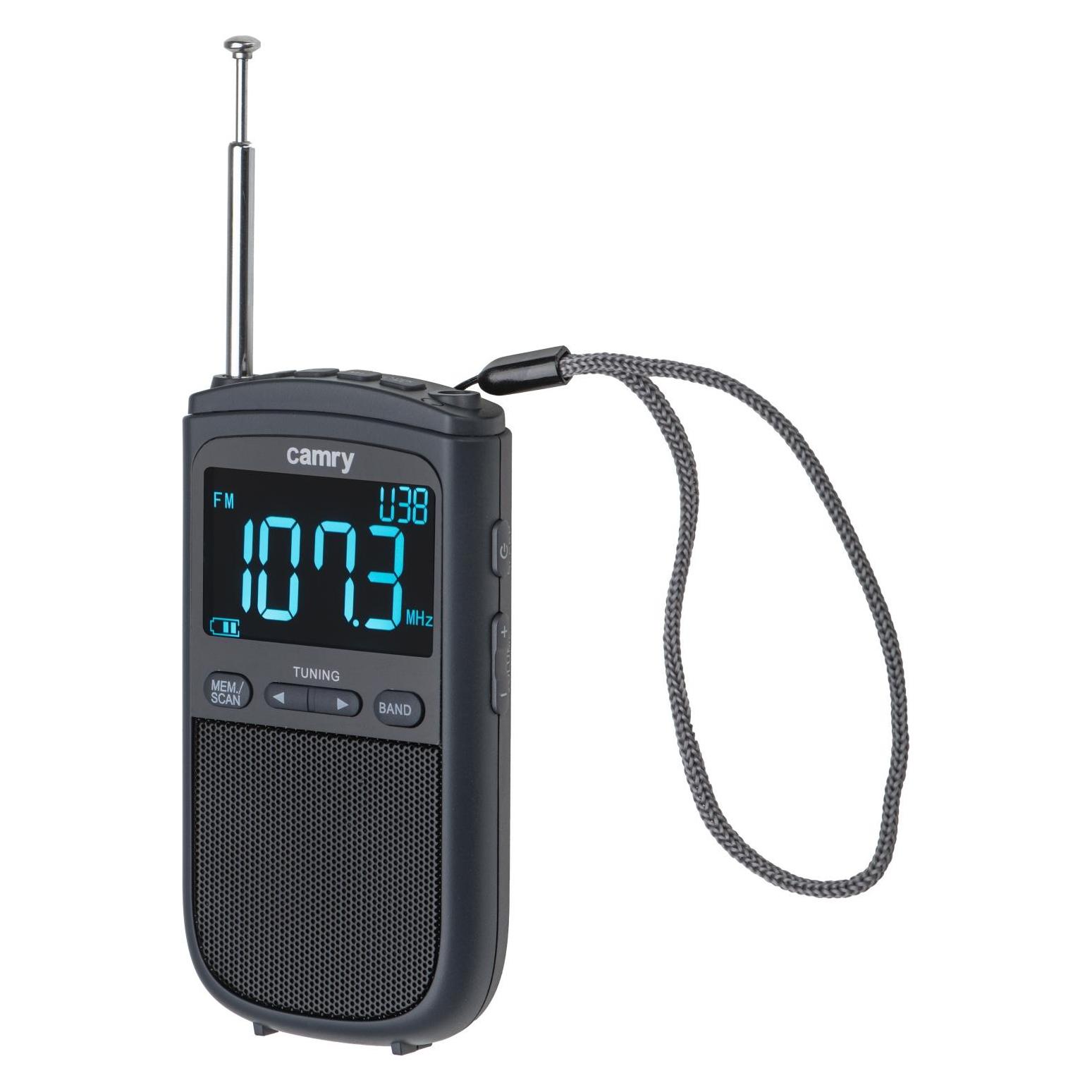 Camry Interactive solution | Portable mini radio | CR 1905 | Alarm function | Black (AM, FM) (cr_1905)