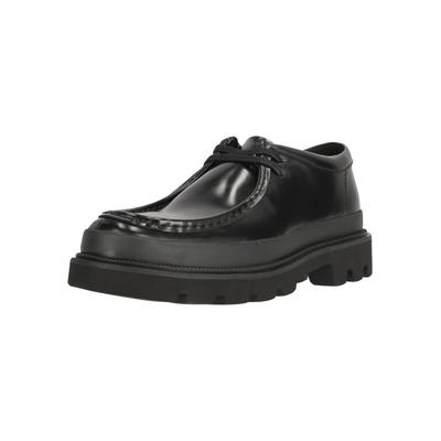 Schnürschuh CLARKS "Badell Seam", Herren, Gr. 44,5, schwarz, Leder, Schuhe Schnürschuh, mit extra leichter Chunky-Sohle