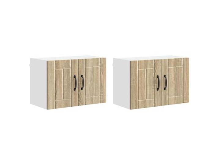 Wandschrank LUCCA 2 Stk. 4 Türen Holzwerkstoff Sonoma-Eiche Sonoma Eiche Holzwerkstoff Sonoma-Eiche, 2 Stk. mit je 4 Türen und 4 Regalen, 23 kg Wandlast, für moderne Küchen im Innenbereich