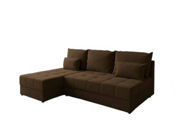 Furnelo Merida Slim Ecksofa L Schlaffunktion Bettkasten