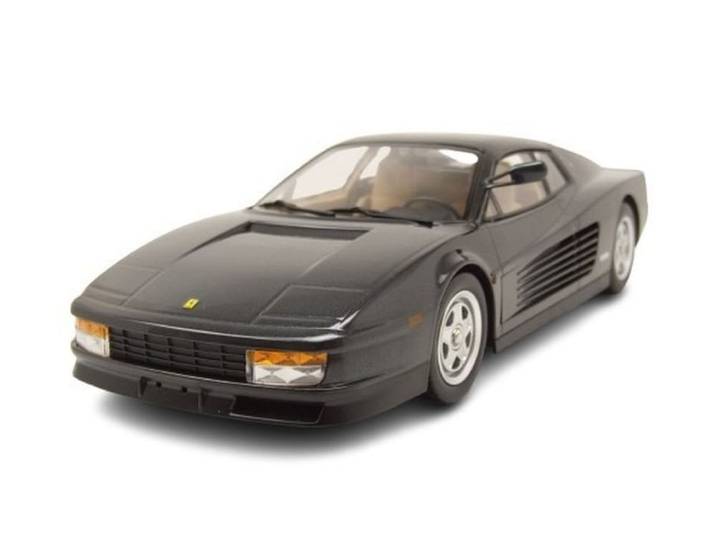 KK Scale Modellauto Ferrari Testarossa Monospecchio US-Version 1984 anthrazit Miami Vice, Maßstab 1:18