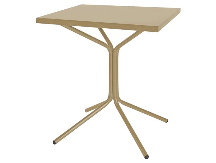 Metall-Bistrotisch Pix von Schaffner / Farbe: Pastellbraun / Grösse: 70 x 70 cm