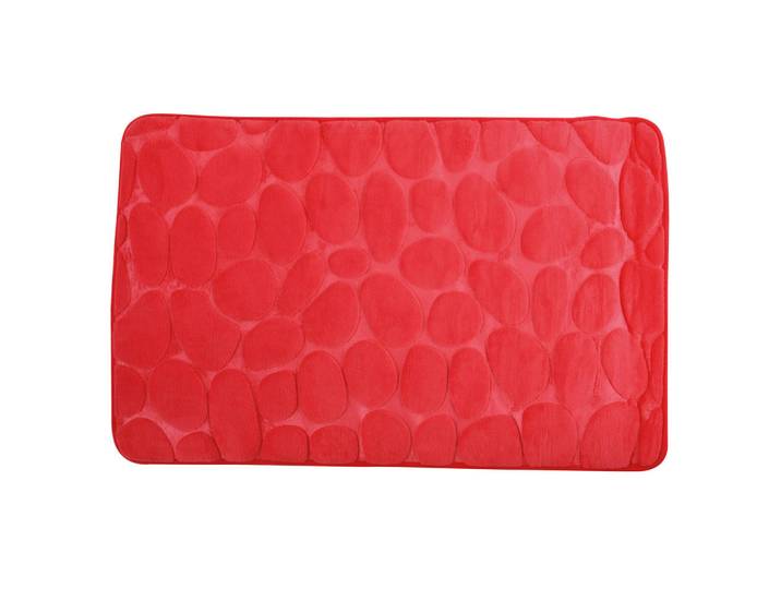 MSV Badematte, Rot, Uni, rechteckig, 50x80 cm, Heimtextilien, Badtextilien, Badematten