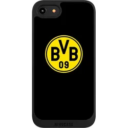 Nivocase Handyhülle für Apple iPhone 7 Hülle NIVOpure Case Schwarz BVB Borussia Dortmund Logo (Apple iPhone 7), Smartphone Hülle, Schwarz