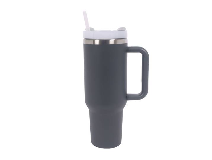 Thermobecher mit Strohhalm 1.1L anthrazit