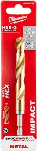 Milwaukee T48894728 Metallbohrer mit Hex-Eingang Hss-G 12,5X 128Mm (12,5 Millimeter) (230228)