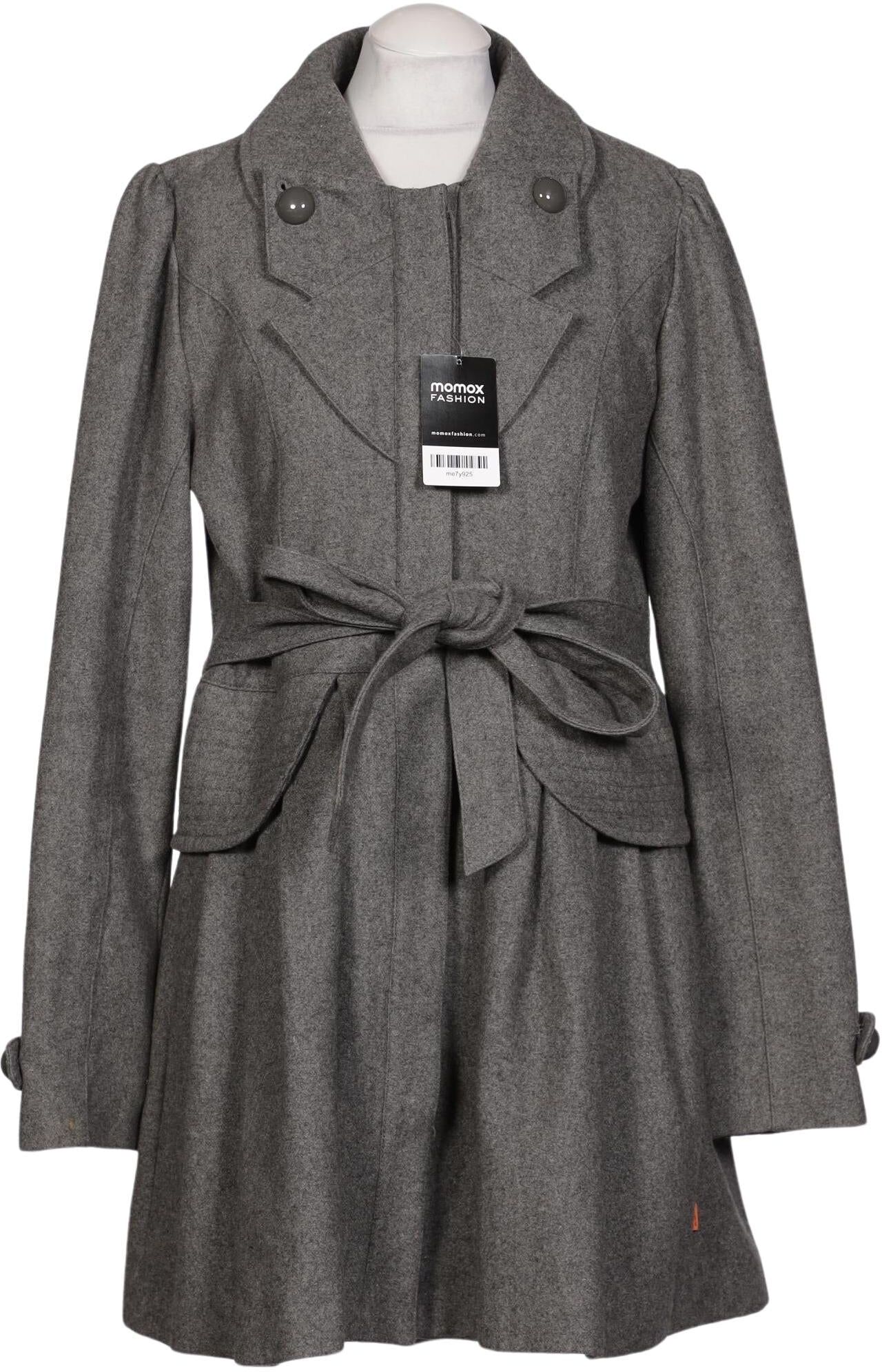 Object Damen Mantel, Grau, Gr. M, Wolle / Synthetik - Second Hand