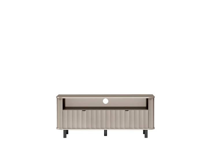 Masseno TV-Schrank MODERNO 137 cm Fernsehschrank mit 2 Türen TV-Lowboard für Wohnzimmer Modern 137x40,5x57 cm Beige