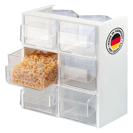 Westmark Schüttengehäuse, Mit sechs Schütten, Fassungsvermögen: je 1 l, Kunststoff, Venezia, Transpa (1 l) (78052240)