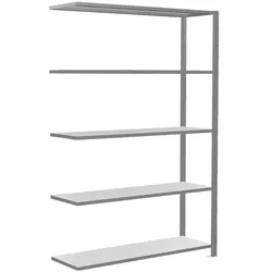 SCHULTE Lagertechnik Erweiterung Fachbodenregal 130x200 cm »MULTIplus150« 40 cm Tiefe 5 Böden verzink grau, 130.6x200x43.6 cm