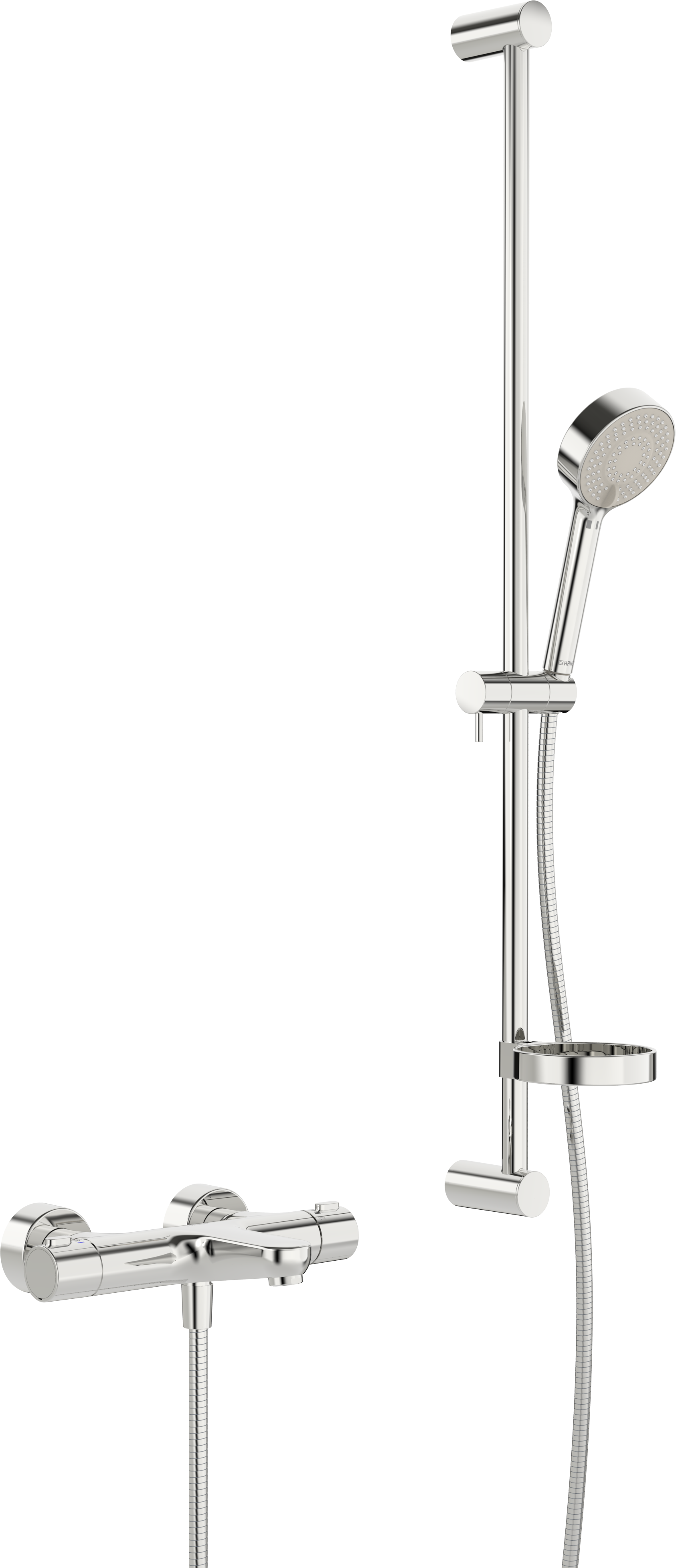 set de rénovation Hansa Hansaprisma 48102131 chromé , en saillie, avec thermostatique de bain