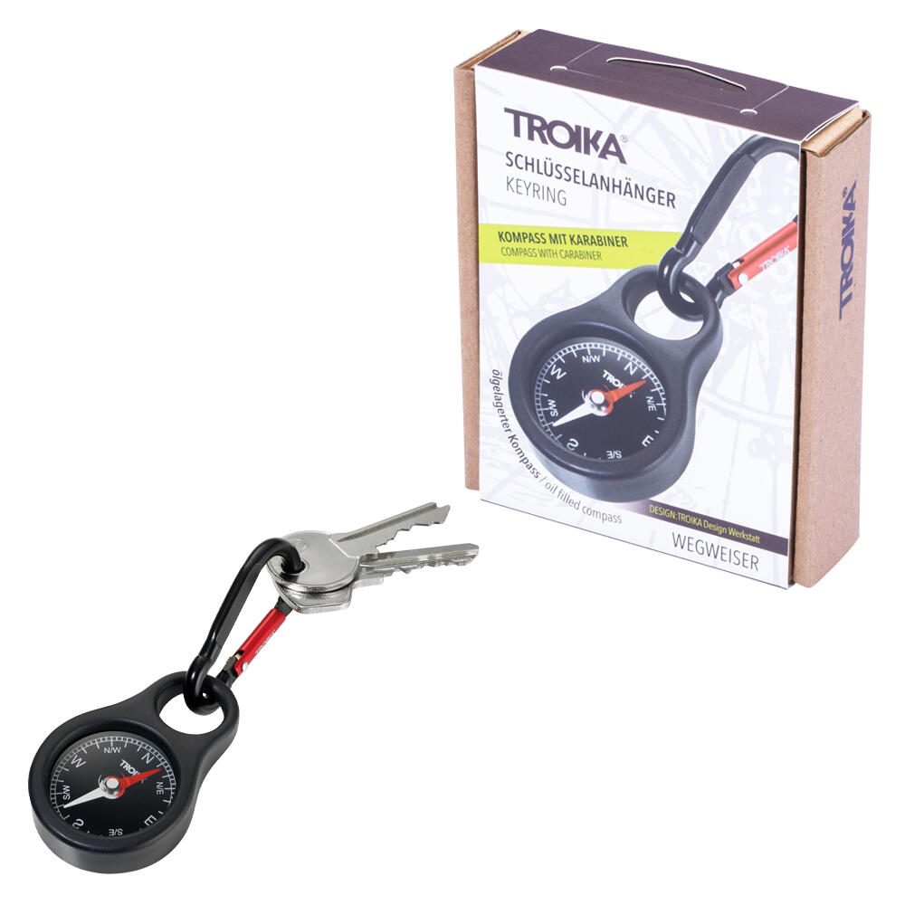 TROIKA® Schlüsselanhänger WEGWEISER COS10/BK