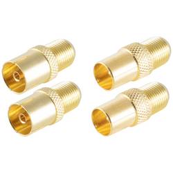 Shiverpeaks BS15-301414 Koax-F-Adapter-Set vergoldet Anschlüsse: Koax-Buchse IEC, F-Stecker, Koax-Stecker IEC, F-Buchse 1 Set