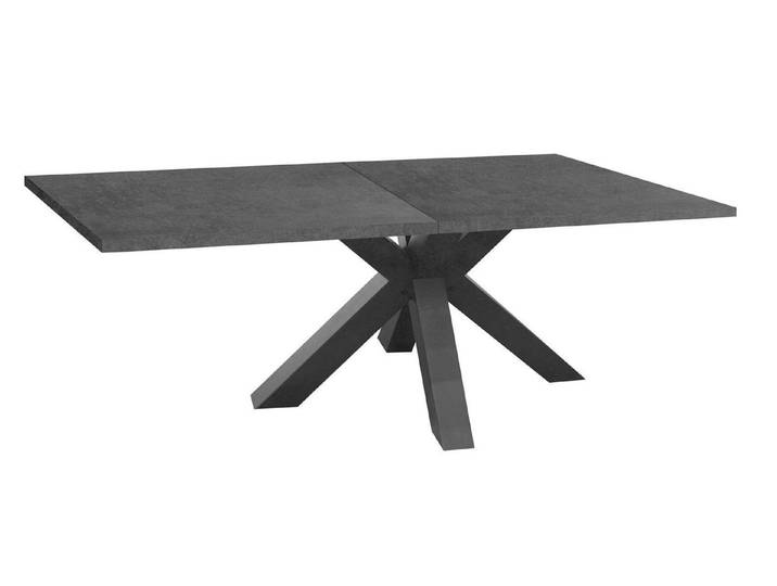 Storado Esstisch Big System Stern 140–200×90cm, Esszimmertisch, Stabiler Sternfuß für viel Beinfreiheit und sicheren Stand
