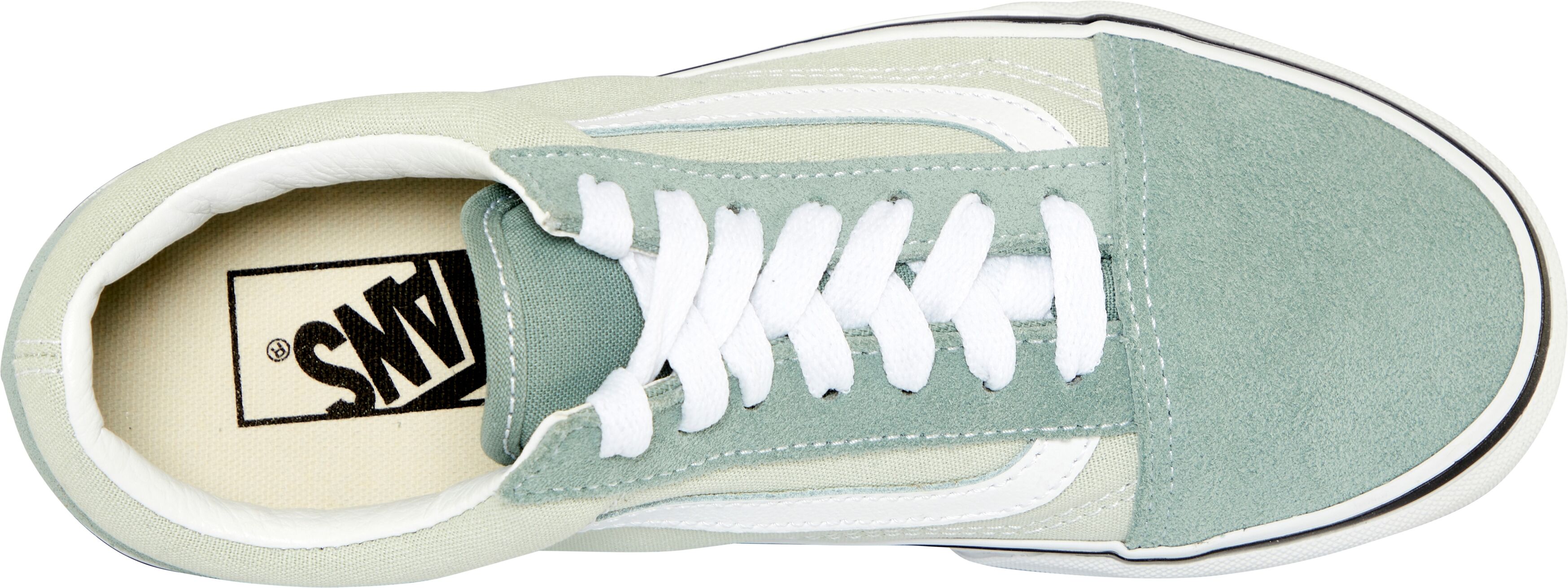 Sneaker VANS "Old Skool", Damen, Gr. 44, grün (hj1, dusty mint, mint shadow), Leder, Textil, Schuhe Sneaker hj1, dusty mint, mint shadow 44