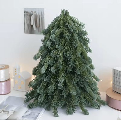 Inspire Curations Simulated Noble Pine Christmas Tree Realistic Tabletop Festive Decor 40cm