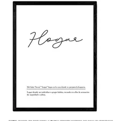 POSTER Wortkunst Hogar Nordisch A3 Rahmenlos