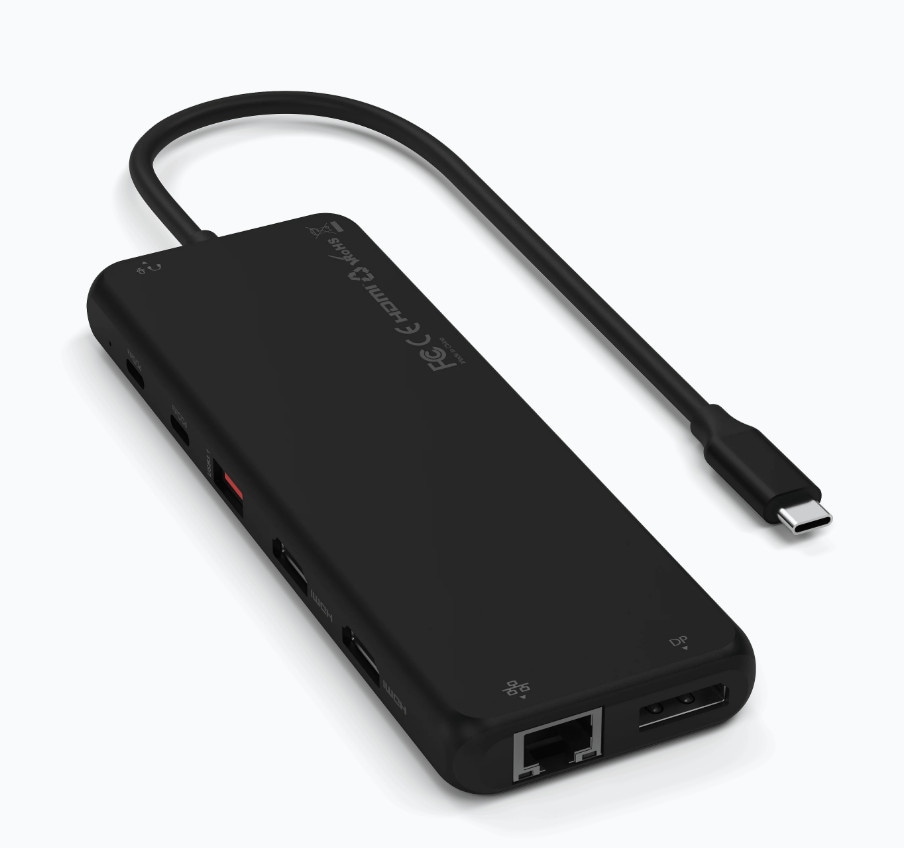 Satechi USB-C (1x 85W PD) 13-in-1 Triple Display Multiport Adapter Schwarz