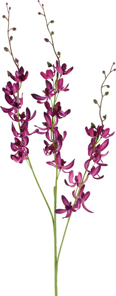 Easyplants Kunstbloem Cymbidium 95 cm Paars Zijde