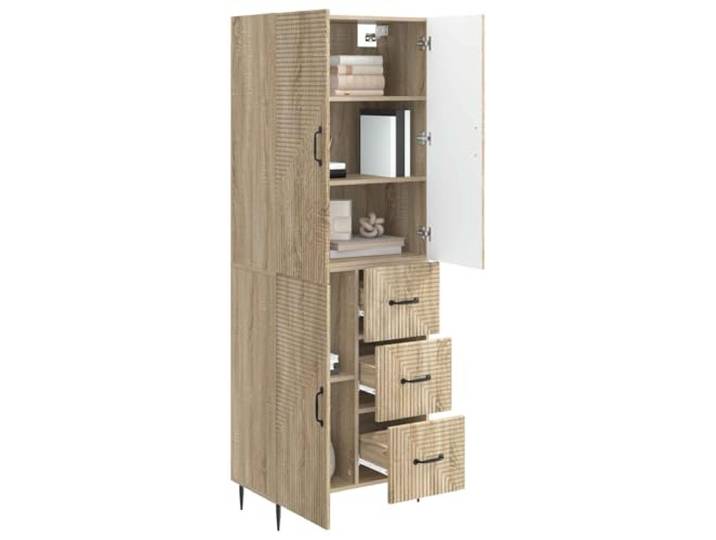 KTHLBRH 2-teiliges Schrank-Set Eiche Sonoma 66 x 34,5 x 89,5 cm Technisches Holz, Wandmontage, Verwendung im Innenbereich, großer Raum