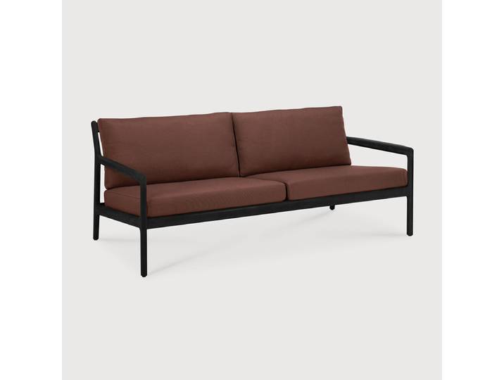 Ethnicraft Jack 2-Sitzer Sofa Teak mit Stoffkissen