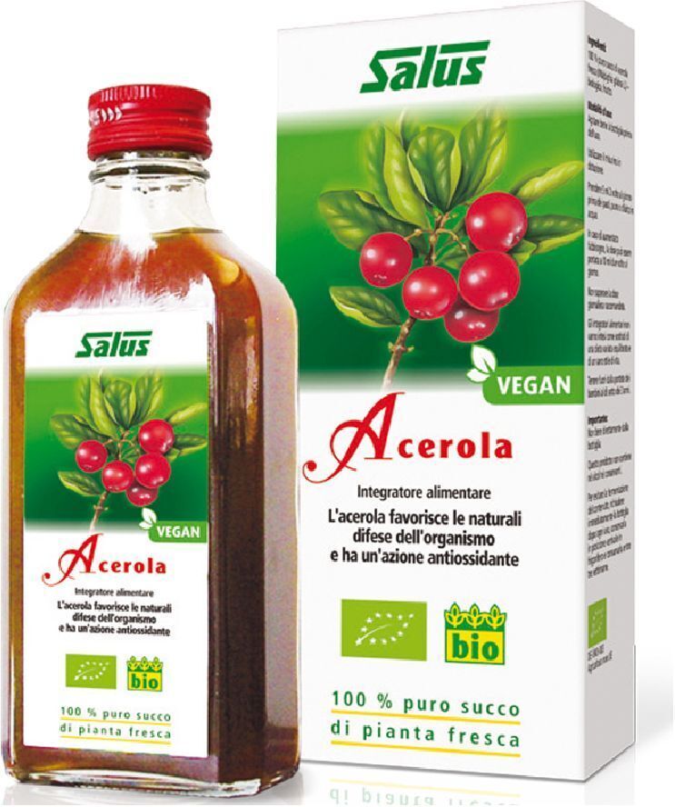 SALUS HAUS Gmbh & Co KG Salus Haus Acerola Succo, 200 ml, Vitamina C Biologica, Antiossidante, Difese Immunitarie